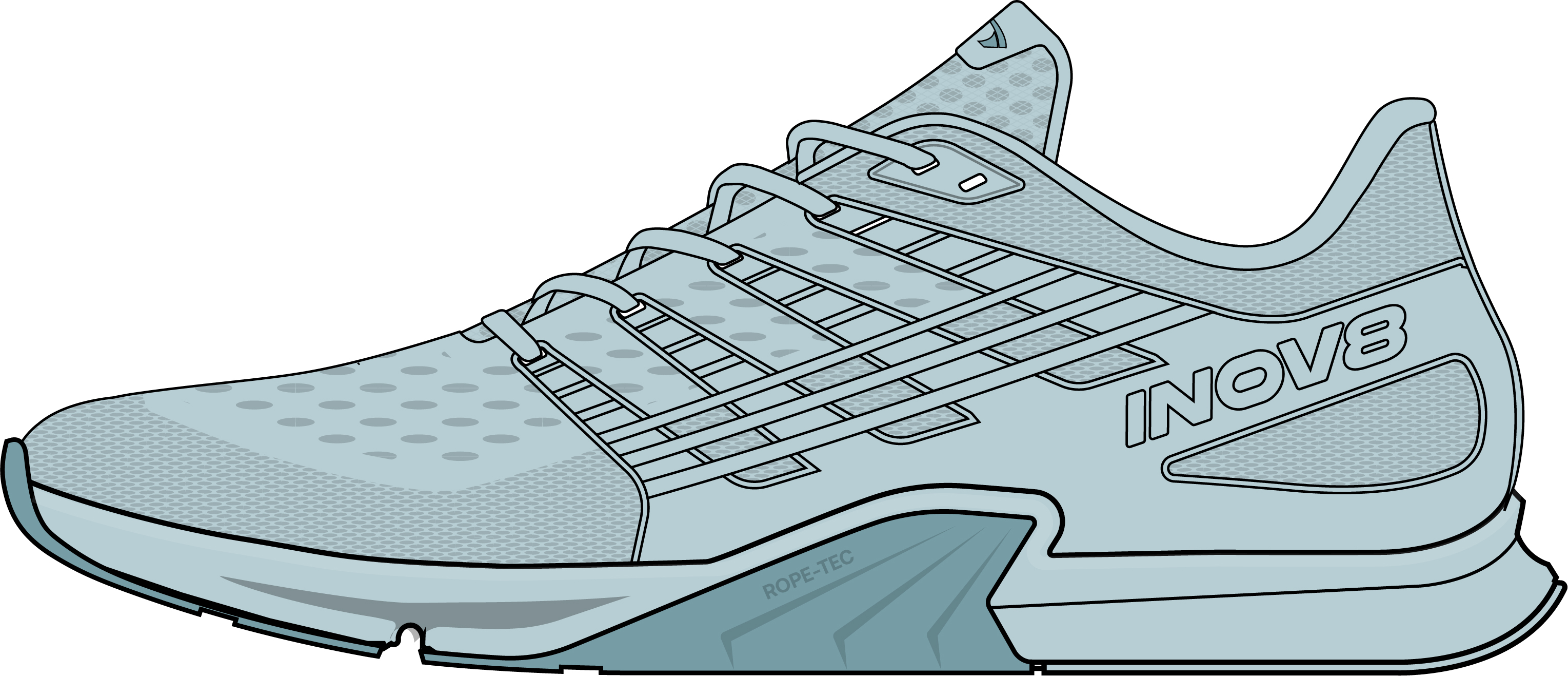 Image Inov8  F-Lite  Femme BLEU PALE/BLEU  W7